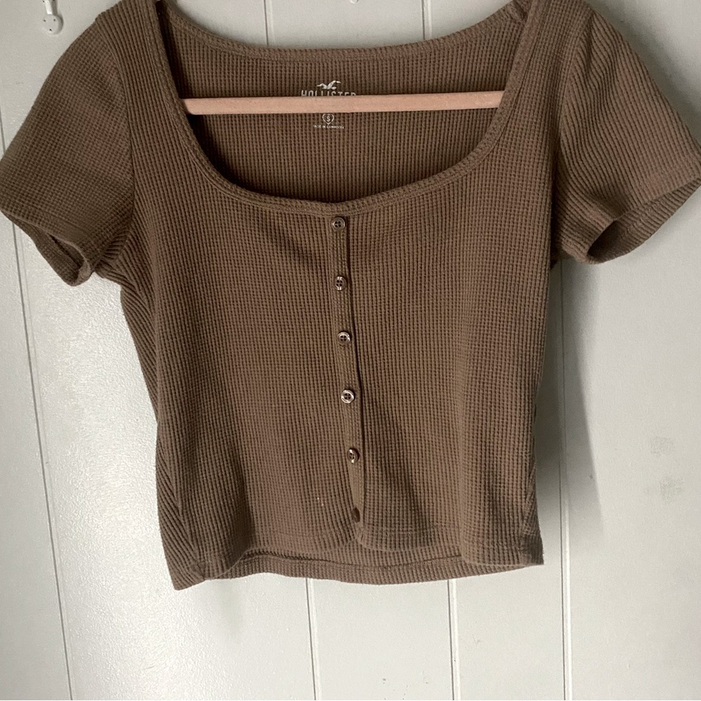 Hollister Button Up Crop Top
